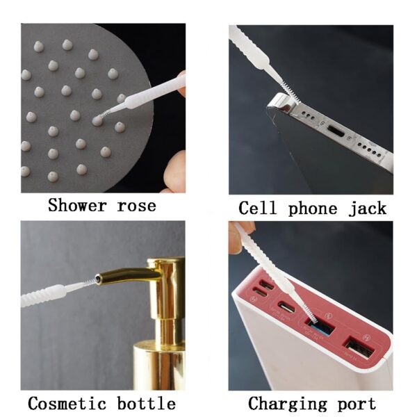 20PCS Shower Nozzle Cleaning Brush,Shower Cleaner Pin Brush,Mini Gap Cleaning Brush be Suitable for Shower Nozzle,Cell Phone, Headphone Socket - Image 6