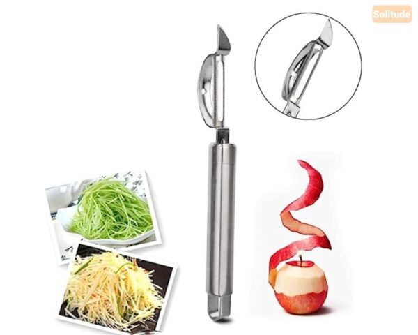 Solitude (Set of 3) Stainless Steel Vegetable Peeler Set Includes Apple Corer, Straight Julienne Peeler, Veggie Cutter & Slicer - Image 4