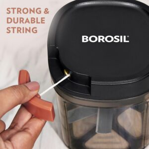 Borosil EazyPull Chopper with 6 Blades, Pull Chopper with Durable String, Mini Chopper for Kitchen, for Chopping Vegetables, Leafy Greens & Herbs, BPA-Free, Unbreakable 900 ml Chopping Bowl - Image 7