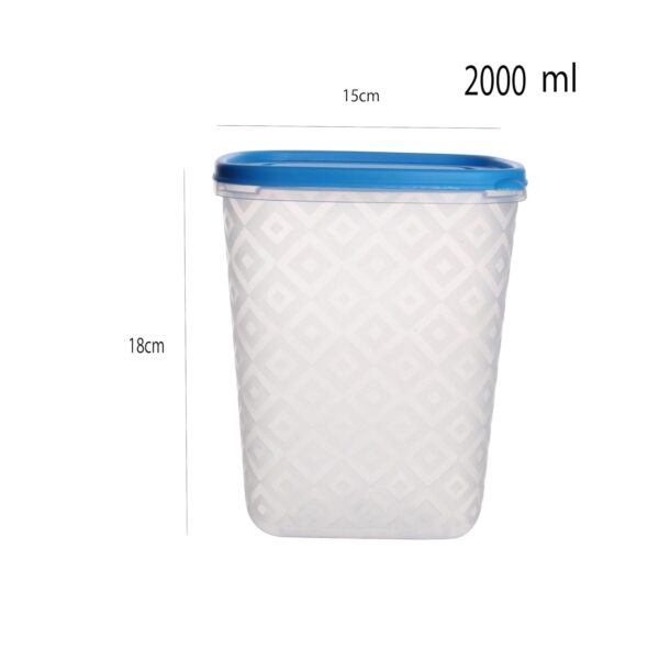 Loknath 2 Liter Kitchen Storage Boxes set of 6-2000 ml, container for kitchen storage set Plastic storage container Combo set Plastic Utility Container (Pack of 6, Blue) (6) - Image 4