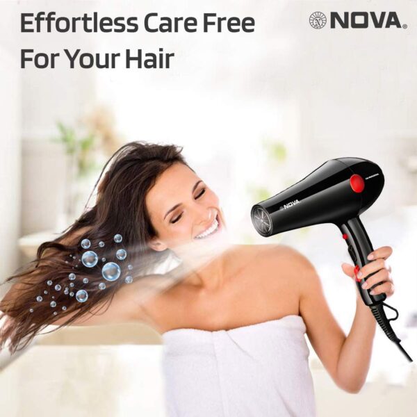 Nova NHP 8210 1800 Watts Proffesional Hair Dryer for Women (Red) - Image 10