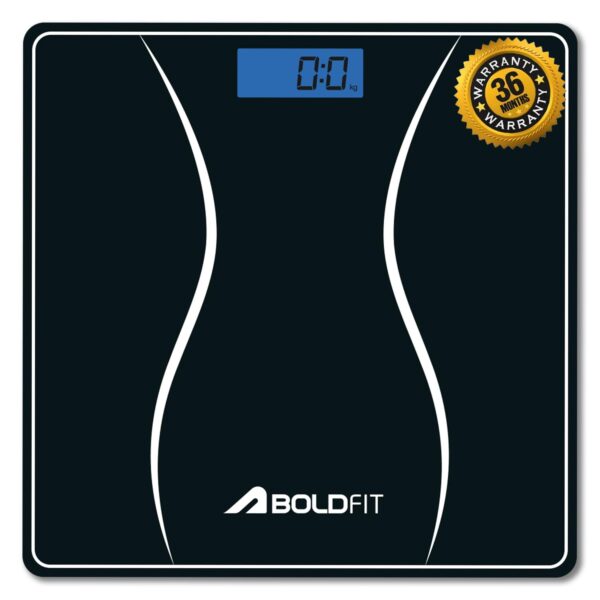 Boldfit Weight Machine for Body Weight Weighing Machine Digital Bathroom Scale for Human Body Weight Measurement Extra Thick Weighing Scale for Large LCD Display 36 Months Warranty -Magnum, Black - Image 2