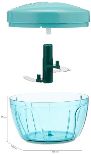 Amazon Brand - Solimo Plastic Compact Vegetable Chopper (350 ml, Green) - Image 3