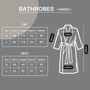 Cotton Bolls Textiles Luxury Plush Microfiber Bath Robe For Women & Men (XL, GREY) Shawl Collar Style Bathrobe With Long Sleeves Super Soft Highly Absorbent Fabric - Image 7