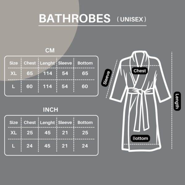 Cotton Bolls Textiles Luxury Plush Microfiber Bath Robe For Women & Men (XL, GREY) Shawl Collar Style Bathrobe With Long Sleeves Super Soft Highly Absorbent Fabric - Image 7