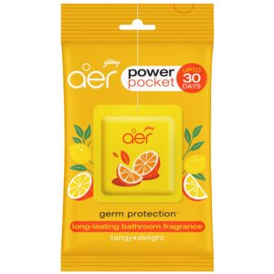 Godrej Aer Power Pocket Tangy Delight (10g) | Air Freshener - Bathroom and Toilet | Lasts 30 days - Image 2