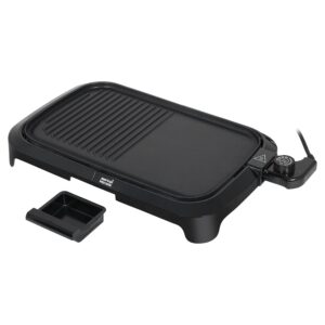 AMERICAN MICRONIC-Barbeque Griller, 1500 Watt with Variable temprature control and Toughened Glass lid (Black)-AMI-BBQ-150Dx - Image 8
