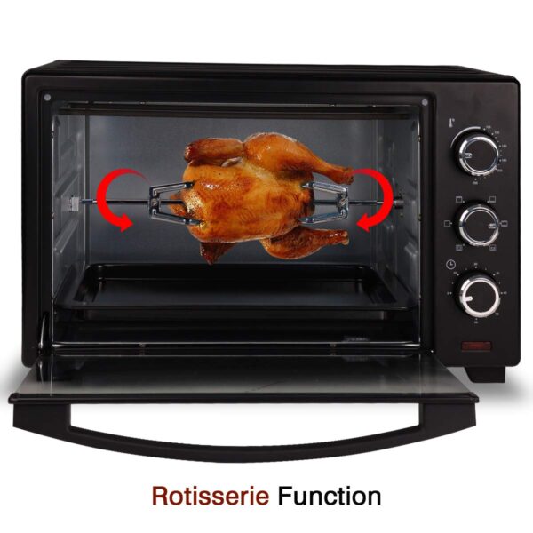 iBELL EO30LG Electric Oven Toaster Grill, 30L, 1700 Watts, OTG with Rotisserie and Timer function (Black) - Image 3