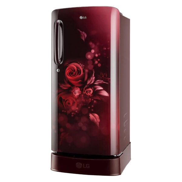 LG 185 L 5 Star Inverter Direct-Cool Single Door Refrigerator (GL-D201ASEU, Scarlet Euphoria, Base stand with drawer) - Image 15