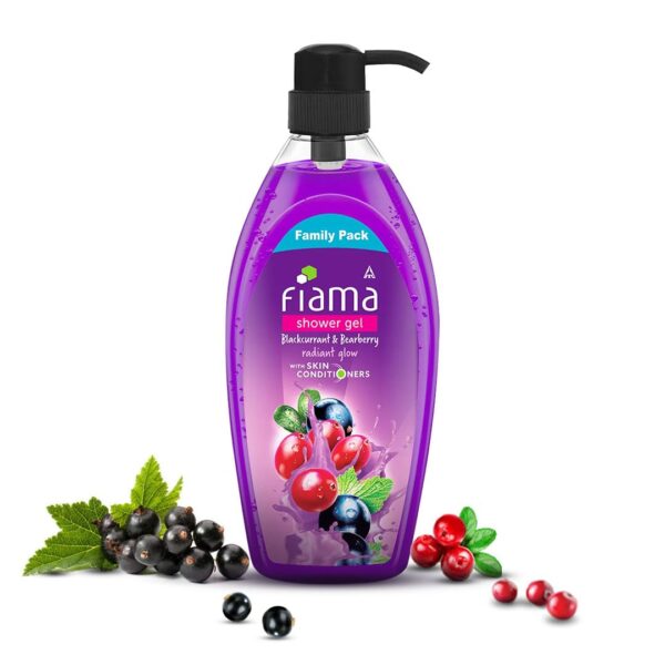 Fiama Body Wash Shower Gel Blackcurrant & Bearberry, 895 ml Family Pack, Body Wash for Women & Men with Skin Conditioners for Radiant Glow, Suitable for All Skin Types - Image 2