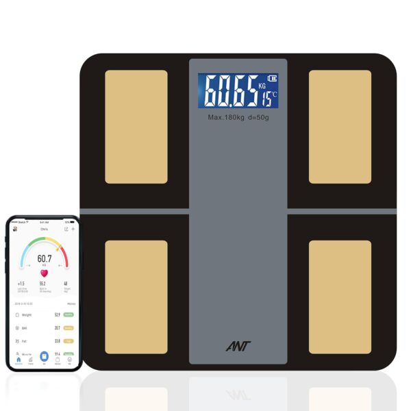 ANT Zigma Digital Smart Scale for Body Weight App Enabled Bathroom Scale BMI Weighing Scale Bluetooth Body Fat Scale 12 Essential Body Parameters Wireless BT Scale Large Display 30M Warranty_ Black - Image 2