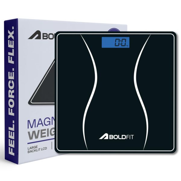 Boldfit Weight Machine for Body Weight Weighing Machine Digital Bathroom Scale for Human Body Weight Measurement Extra Thick Weighing Scale for Large LCD Display 36 Months Warranty -Magnum, Black - Image 10