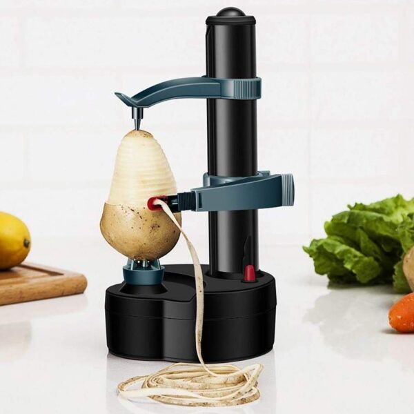 Venall Electric Potato Peeler - Automatic Rotating Fruit & Vegetable Peeler with Stainless Steel Blades, Apple Paring Machine, and Kitchen Peeling Tool (Includes Replacement Blades) - Image 2