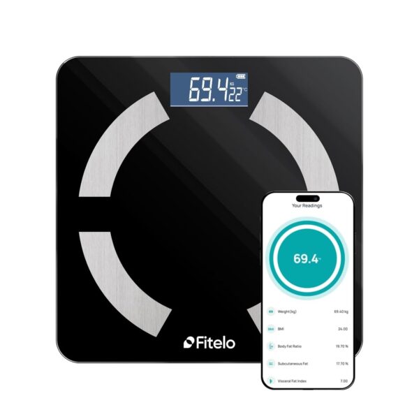 Fitelo Bluetooth Smart Scale, BMI Weight Machine for Body Weight with 18 Body Parameters, Body Fat Analyzer Machine & Body Composition Scale with APP, LED Display & 1 Year Warranty (‎TR-FT 2024) - Image 2