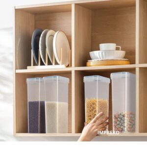 IMPREXO Air Tight Food Storage Containers Kitchen Containers For Storage Set Plastic Storage Box For Kitchen Airtight Containers Storage Jar Set For Kitchen Storage (Pack Of 3, 2150 ML),Transparent - Image 6