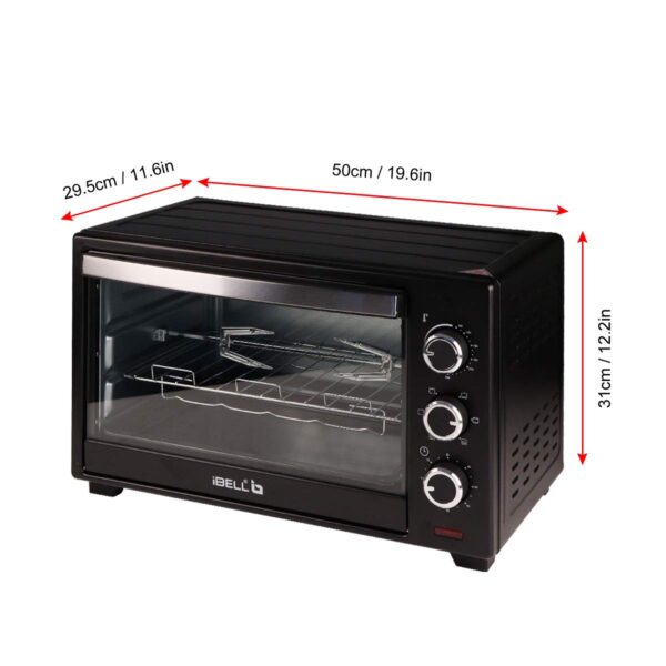 iBELL EO30LG Electric Oven Toaster Grill, 30L, 1700 Watts, OTG with Rotisserie and Timer function (Black) - Image 7