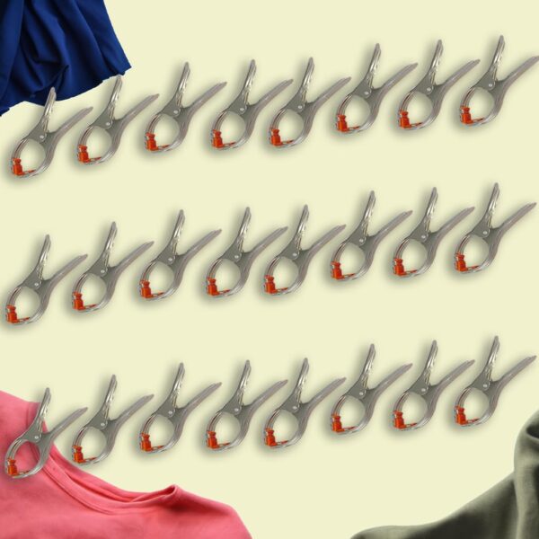 Hazel Stainless Steel Clips for Clothes Drying | Cloth Clips for Drying Clothes, 24 pcs - Image 8