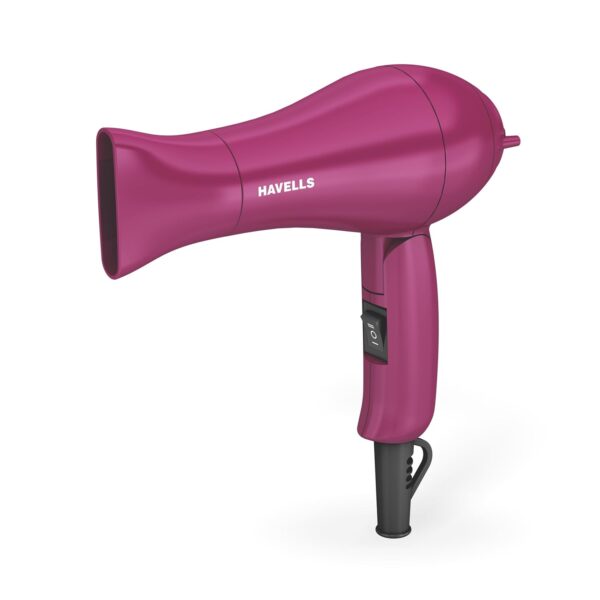 Havells 1000 Watt Foldable Hair Dryer; 2 Heat Settings (Hot/Warm), Heat Balance Technology | Purple | Your Perfect Blow Dry Companion For Effortless Hair Styling | Hd1810 - Image 2