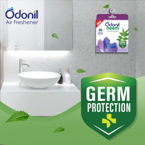 Odonil Bathroom & Toilet Air Freshener Neem Mixed Fragrance Blocks - 192g (48g, Pack of 4) | Fragrances- Jasmine, Lavender, Orchid, Rose| Long Lasting Fragrance | Lasts upto 30 days | Germ Protection - Image 4