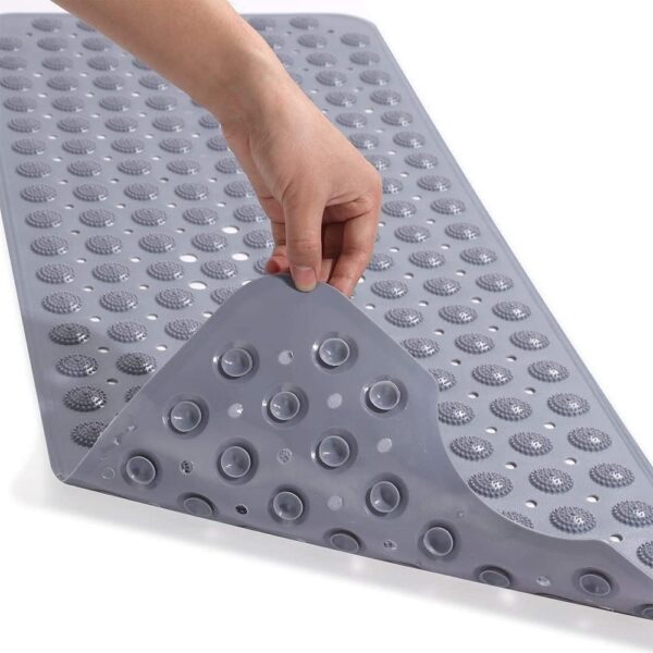 VHKD PVC Bathroom mat Anti Slip Rectangle (Grey | 70 X 35) - Image 2