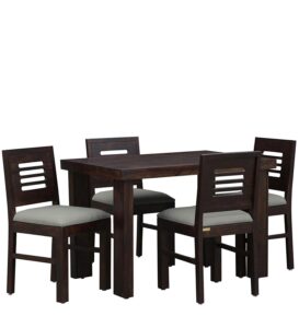 Mahimart And Handicrafts Sheesham Wood 4 Seater Dining Table Set With Cushioned Chairs | Stylish Wooden Dining Furniture For Living Room, Hotel, Restaurant, Home and Dining Room (Warm Chestnut Finish) - Image 3