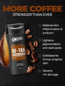 Beardo De-Tan Body Wash for Men, 200ml | Tan Removal and Caffeine Body Wash | Detan With Coffee & Aloe Extracts | For Body & Face | Refreshing Fragrance - Image 4