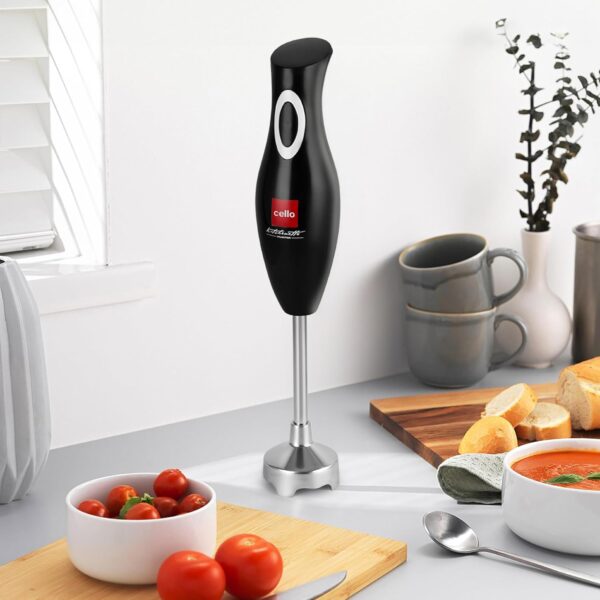 Cello Vibro Hand Blender, Black | Powerful 300W Motor | 100% Copper Motor, Ergonomic Design, Low Noise Operation, Easy to Clean and Store | 2-Year Warranty - Image 2