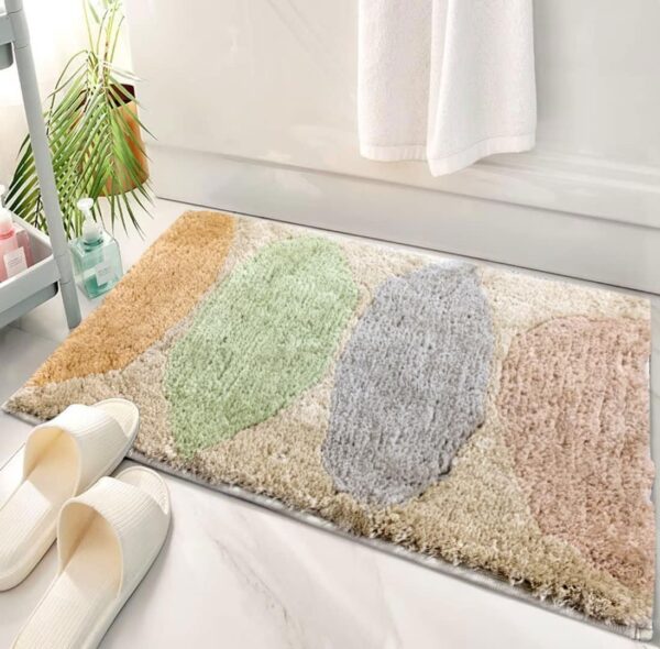 Luxe Home Vegas Kid's Bath Mat (40x60 cm) Bathroom Mat - Leafs | Extra Soft and Absorbent Microfiber Bath Rugs, Non-Slip Plush Shaggy Bath Mat, Machine Wash Dry |Bathroom Floor, Door for Room - Image 3