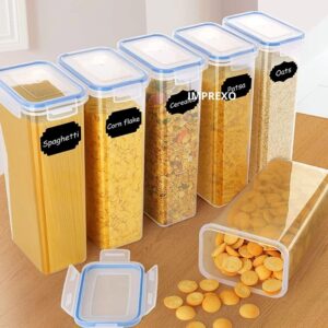 IMPREXO Air Tight Food Storage Containers Kitchen Containers For Storage Set Plastic Storage Box For Kitchen Airtight Containers Storage Jar Set For Kitchen Storage (Pack Of 3, 2150 ML),Transparent - Image 5