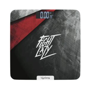 Lifelong ActiveFlex Weighing Scale (Fight Lazy Series LLWS45- Active Black)|Digital Weight Machine for Body Weight|Thick Tempered Glass with LCD Display|Bathroom Weighing Scale - Image 2