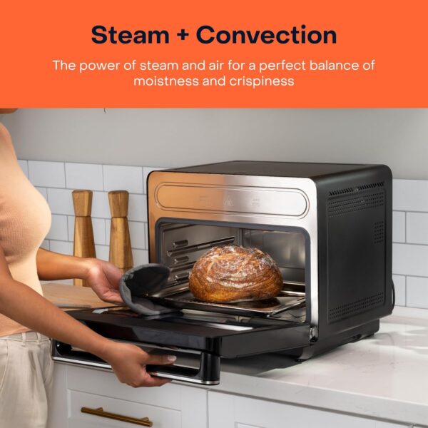 Nutricook Steami, Steam + Air Fryer Oven, 11-in-1 Functions, 24L Capacity, Steam + Convection, Real Steam Technology, 1600 watts, Black - Image 4