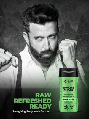 Beardo Body Acne Clear Body Wash for Men 200 ml | With Neem, Tea Tree and Salicylic Acid | Clean Clear Skin | For Body Acne and Skin Purification | B-acne - Image 3