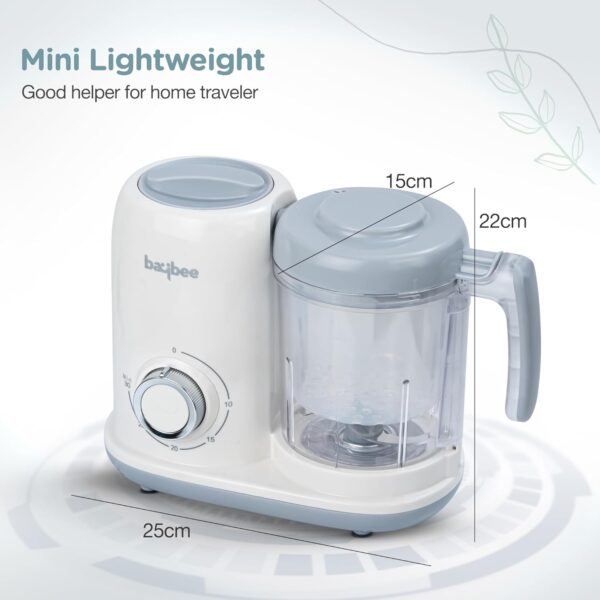 Baybee Blendy 4-in-1 Electric Baby Food Processor for Baby Food Maker with Steamer & Grinder | Portable Baby Food Steamer and Blender for Baby Food Puree | Food Mixer with Defrosting & Warm Function - Image 8