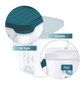 FLAIR Storewell Square Food Storage Containers Set of 3 (6L, 8L, 12L)- Blue, Air Tight Containers for Kitchen Storage Ideal kitchen box for Rice, Atta and Grains, BPA-Free, Food Grade - Image 5
