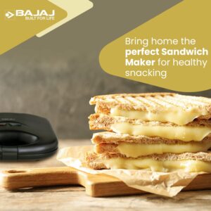Bajaj New SWX 400 Sandwich Grill Toaster (2 Slice), Black - Image 8