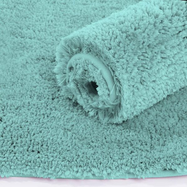 Luxe Home Bath Mat Super Soft Non Slip Vegas Mats for Bathroom, Kitchen, Bedroom, and Door (40x60 cm, Aqua) Pack of 1 - Image 3