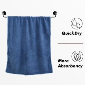 UrbanLeaf Microfiber Large Bath Towel | Quick Dry Super Absorbent - Bath Towel for Men and Women | Grey & Navy Blue | Towel for Bath, Travel, Gym, Beach, Pool, and Yoga (70 X 140 CMs) - Image 6