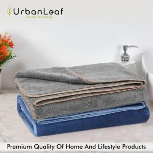 UrbanLeaf Microfiber Large Bath Towel | Quick Dry Super Absorbent - Bath Towel for Men and Women | Grey & Navy Blue | Towel for Bath, Travel, Gym, Beach, Pool, and Yoga (70 X 140 CMs) - Image 8