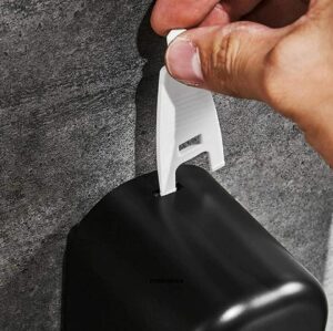 SKADIOO Nero Black soap Dispenser Wall Mounted for Bathroom | Wash Basin | Liquid Sanitizer Shower Gel Dish Wash Soap Dispenser for Bathroom Kitchen 400Ml Pack of (1, Capsule Black, ABS Plastic) - Image 4