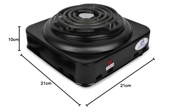 HM Hot Plate Radiant Cooktop Powder Coated Manual Electric Hot Plate Induction Cooktop Stove With 1 Burner | (Mini 1500 Watts)black - Image 8