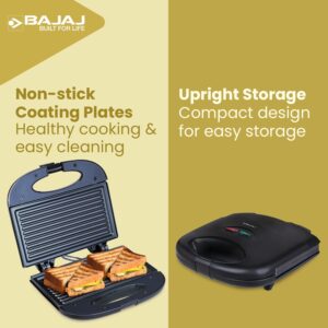 Bajaj New SWX 400 Sandwich Grill Toaster (2 Slice), Black - Image 4