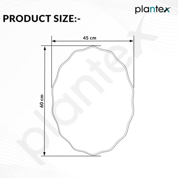 Plantex Frameless Oval Mirror for Wall/Mirror with Beveled Smooth Edges/Mirror for Bathroom/Dressing Room/Living Room/Bedroom/Entryway - (18 X 24 Inch) - Image 4