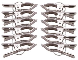 Kuber Industries Hanging Cloth Drying Pegs/Clips|Heavy Duty & Stainless Steel Material|Will Not Rust Clothes|Size 7 x 3 x 1 CM, Set of 12 Piece (Silver) - Image 2