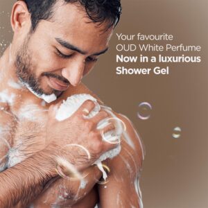 Bella Vita Luxury OUD WHITE Unisex Body Wash Refreshing Shower Gel for Deep Cleansing, Hydrating, Moisturising, Softer & Smoother Skin with Aloe Vera 500 ml - Image 3