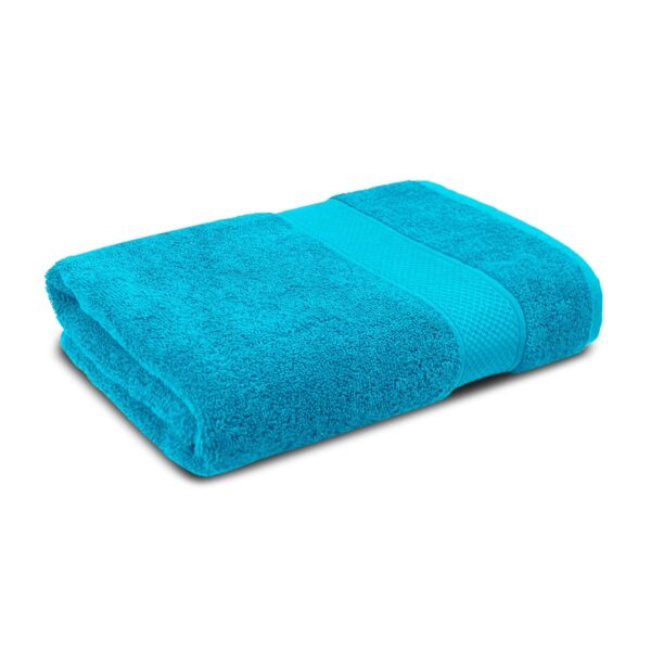 Trident 100% Cotton Towels for Bath | Towels for Bath Large Size | Trident Bath Towel - Soft & Absorbent | 450 GSM | 1 Piece Bath Towel for Men/Women | Urban Comfort | 70 cms x 140 cms - Teal - Image 2