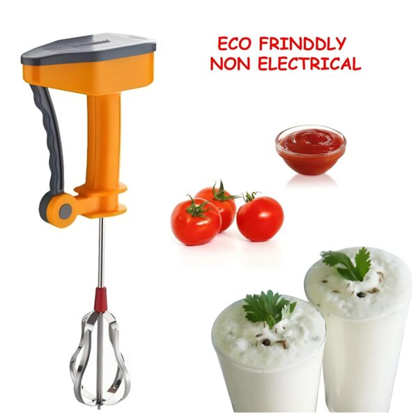 Oblivion Portable Power-Free Hand Blender| Manual Food Mixer, Hand-Operated Egg Beater, Non-Electric Whisk, Eco-Friendly Gadget with Energy-Saving (1pc) - Image 6