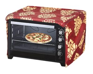 Kuber Industries Polyster Floral Printed Microwave Oven Cover,30 LTR. (Maroon)-HS43KUBMART25943 - Image 2