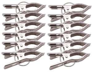 Kuber Industries 12 Piece Steel Cloth Drying Clip, Silver (CTKTC0342) - Image 2