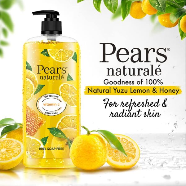 Pears Naturale Refreshing Vitamin C Body Wash with Natural Yuzu Lemon, Vitamin C & Honey Extract | for Refreshed & Radiant Skin| 750 ml - Image 4