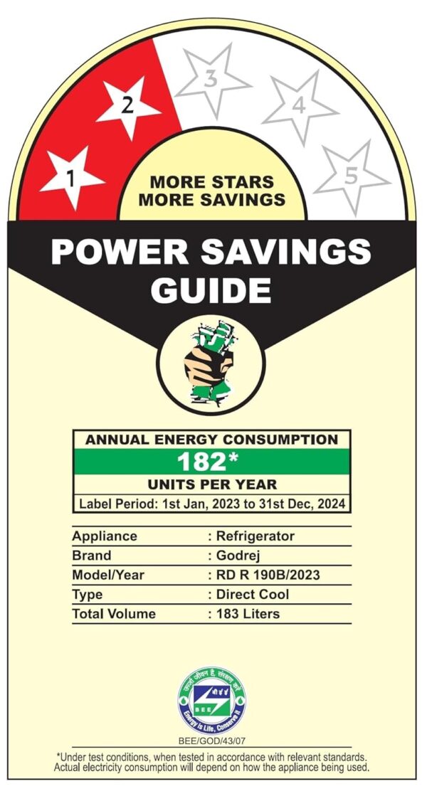 Godrej 183 L 2 Star Farm Fresh Crisper Technology With Jumbo Vegetable Tray Direct Cool Single Door Refrigerator (RD R190B THF BR BL, Berry Blue) - Image 8